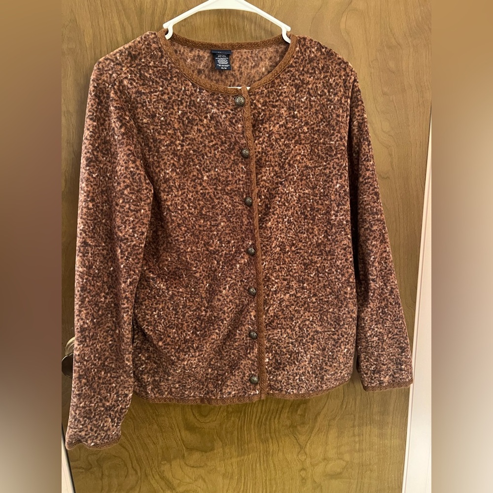Basic Editions Speckled Brown Cardigan-size M